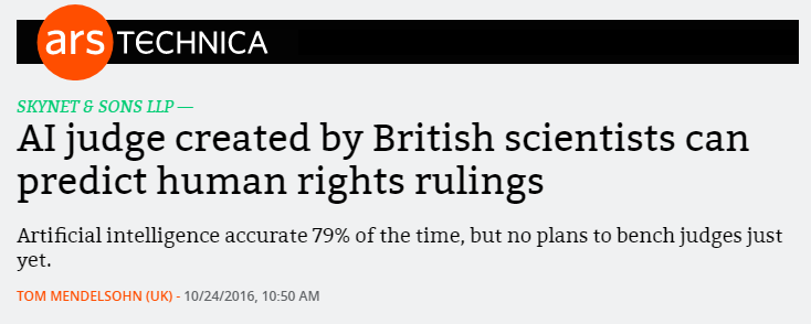 AI judge created by British scientists can predict human rights rulings