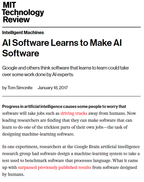 AI Software Learns to Make AI Software