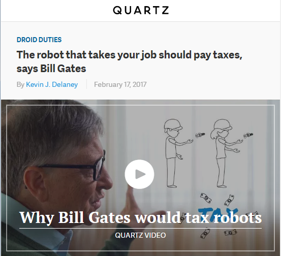 The robot that takes your job should pay taxes, says Bill Gates