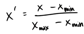 Feature Scaling Formula